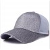 2018 CC Glitter Ponytail Baseball Cap  Snapback Hat Summer Mesh Casual Caps  eb-01361575